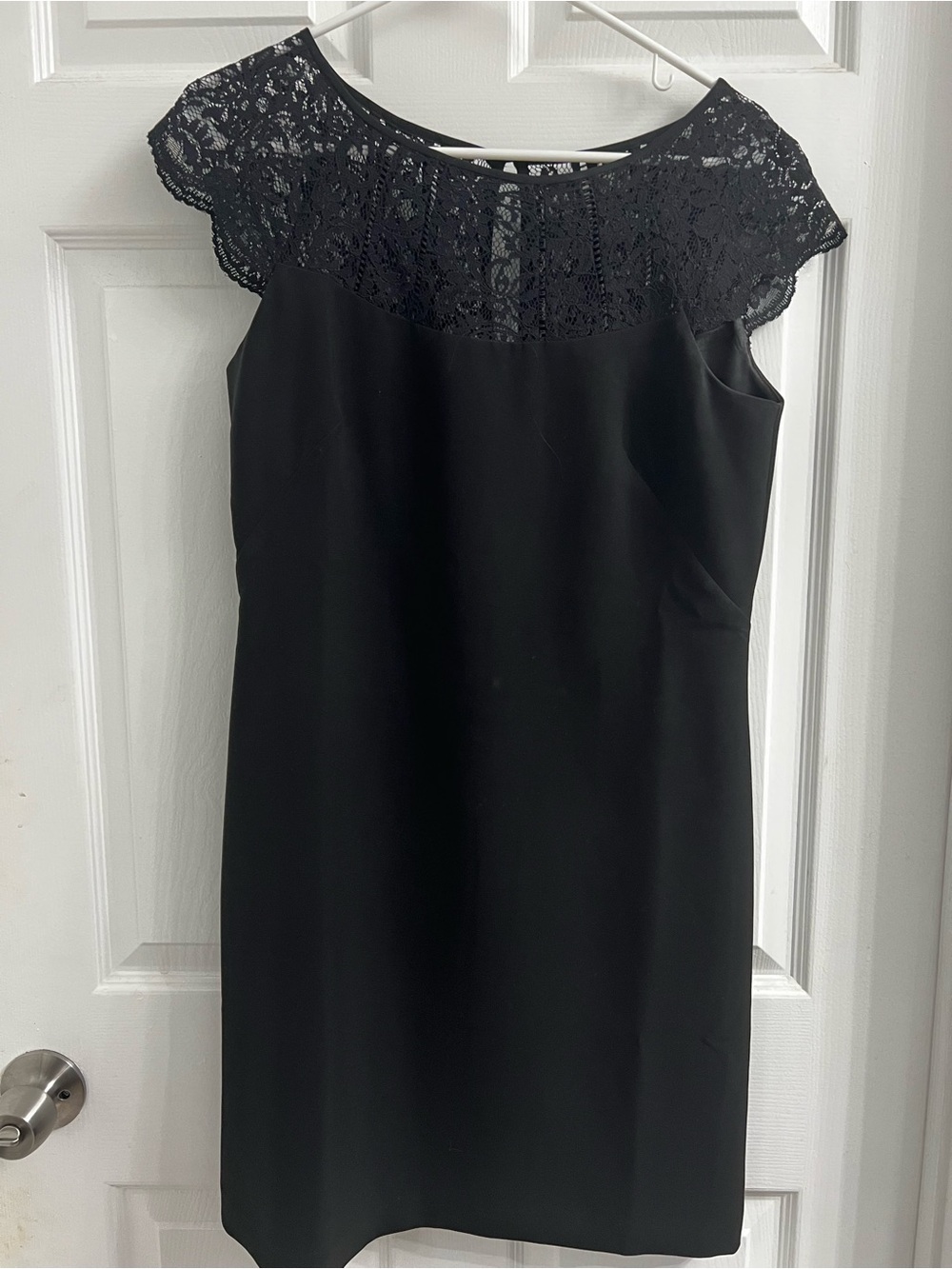 White House Black Market Black Lace Sheath Dress